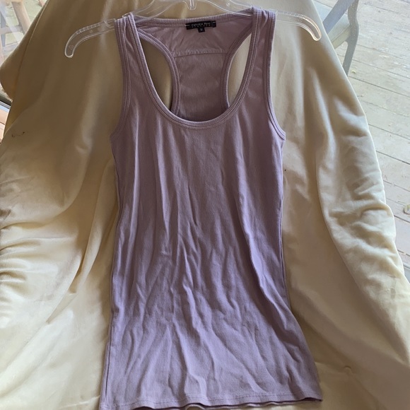 Patrizia Pepe Lilac Sparkling Logo Tank Top Tank Tops